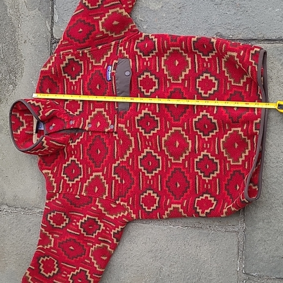 Patagonia synchilla  molten lava fleece aztec pullover - Picture 14 of 15